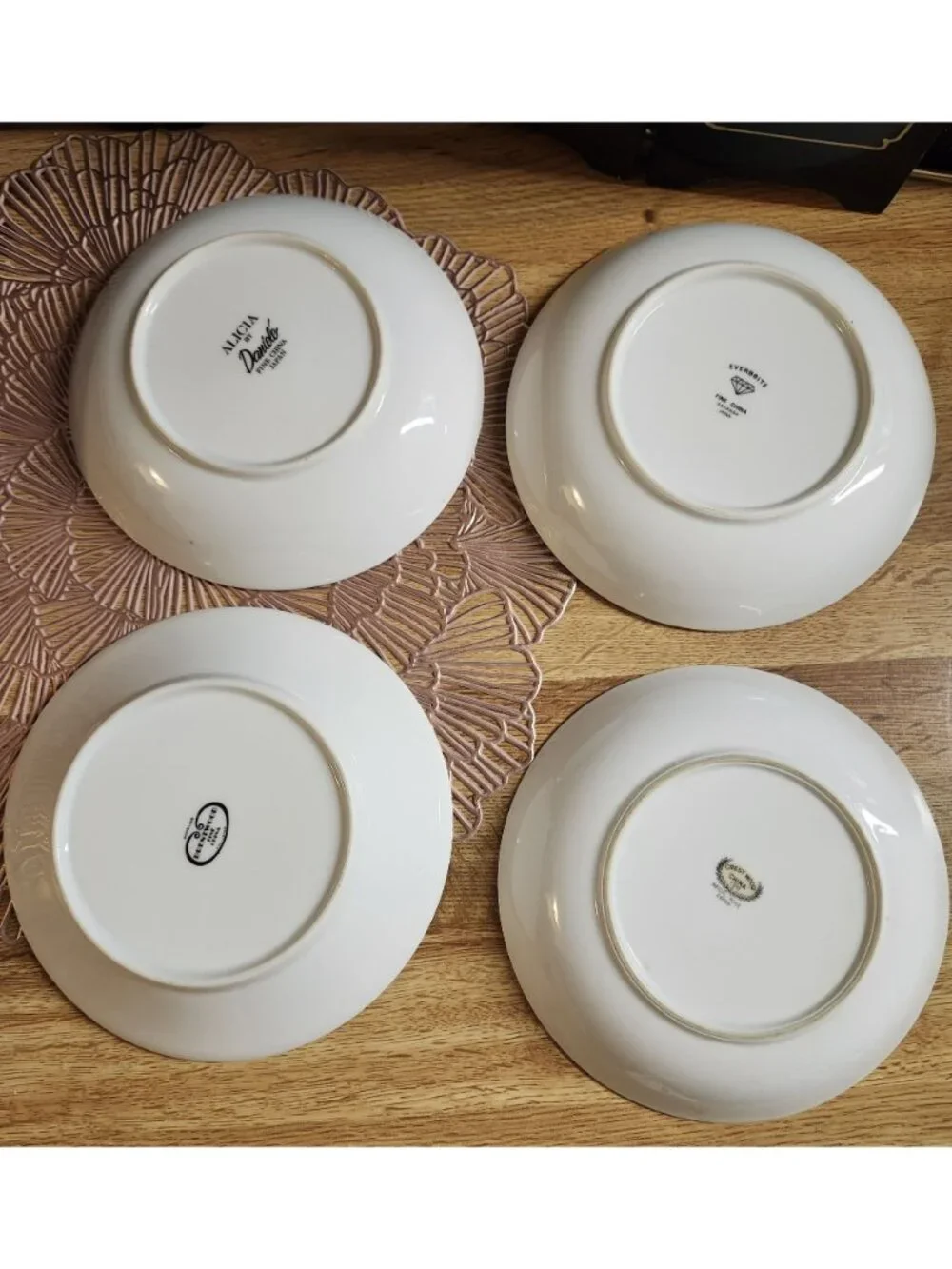 Mismatched Soup Bowls Porcelain China Set of 4 Florals